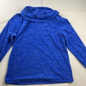 Exertec - Women’s Long Sleeve Fleece - Blue - Large - Cowl Neck - Warmth